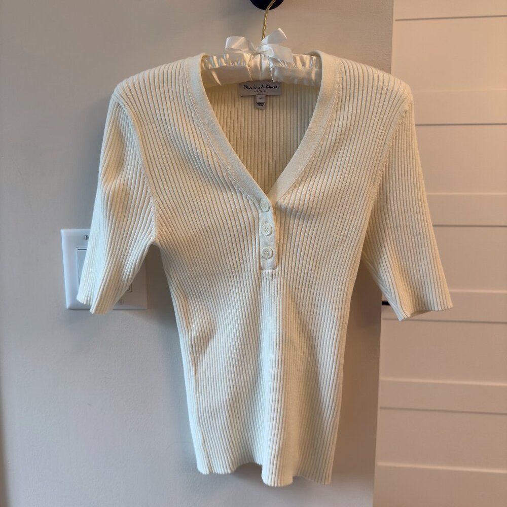 Michael Stars Jeanny Top in Chalk Size XS